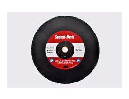 Scotch-Brite™ Clean and Strip XT Pro Extra Cut TN Quick Change Disc, XC-DN, A/O Extra Coarse, Green, 7 in x 5/8 in-11, 5 ea/Case