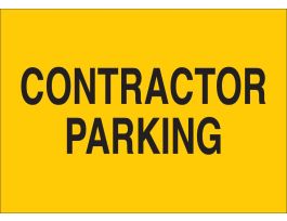 Contractor Parking Sign, 10" H x 14" W x 0.035" D, Aluminum