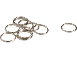 Nickel Plated Key Ring, 1" H, Metal