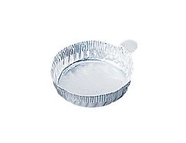 Aluminum Crimpled-Walled Weighing Dishes with Tab, 80 mL, 100/Pk