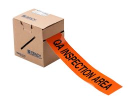 ToughStripe® Floor Marking Tape Roll -  Polyester, Black on Orange, 3" x 100'