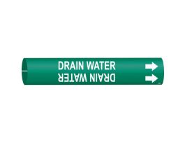 Drain Water Pipe Marker, Fits Pipes 1.5" Dia. Thru 2.375" Dia.