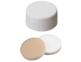 EPA Screw Cap, 24mm, White Polypropylene, Closed, UltraBond Silicone/ PTFE Septa 1000/pk