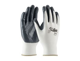 G-Tek, 13G Wht. Nylon Shell, Gry. Nitrile Coating
