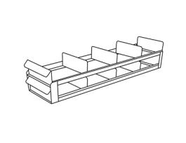 Upright Freezer Sliding Tray Eco-Racks for Standard 3" Boxes, 4 x 2 Array