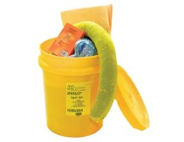 Hazmat Bucket Spill Kit, Absorbs 4 gallons
