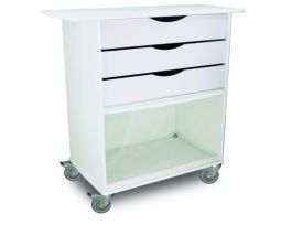 WHITE POLY EXTRA WIDE CART