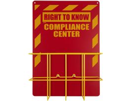RTK Compliance Center Without SDS Binder, Backboard Color: Yellow on Red