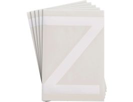 ToughStripe® Floor Marking Polyester 8 in Label Letter Z White 20/PK