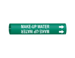 Make-Up Water Pipe Marker, 0.8125" H x 0.8125" W, Fits Pipes 0.75" Dia. Thru 1.375" Dia.