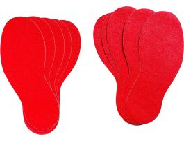 Removable Vinyl Footprints, Red, 3.75" x 11.875"