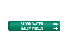 Storm Water Pipe Marker, 0.875" H x 0.875" W, Fits Pipes 1.5" Dia. Thru 2.375" Dia.