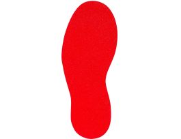 Aisle Marking Tape Footprint - Adhesive Vinyl, Solid Color, Red, 12"