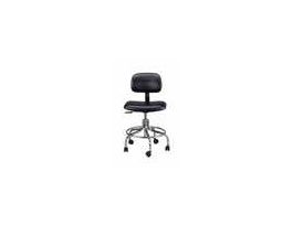 Desk Height ESD/ISO 6 Cleanroom Black Vinyl Chair; AL Base