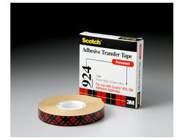 Scotch® ATG Adhesive Transfer Tape 924, Clear, 1/2 in x 36 yd, 2 mil, 72 rolls per case