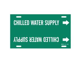 Chilled Water Supply Pipe Marker, 10" H x 24" W, Fits Pipes 8" Dia. Thru 9.875" Dia.