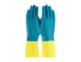 Assurance Unsupport Neo/Latex, Bl/Ywl, 28 Mil, 12 In, Flock, Dmnd, SM