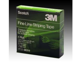Scotch® Fine Line Striping Tape, 8 Pull Outs, 06314, 1 in x 550 in, 12 per inner, 48 per case