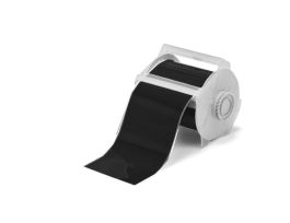 All Weather Permanent Adhesive Vinyl Label Tape for GlobalMark Printer - 4" Black