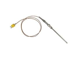 Temperature Probe, Type K, 15" L, Heatshrink and Fiberglass