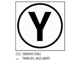 3M™ Diamond Grade™ Damage Control Sign 3MN017DG, "Cir Yoke", 3 in x 3 in, 10/Package