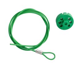 Double Hex Green Spin Cable Lockout with 59" Cable