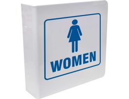 L Women Sign, 8" H x 8" W