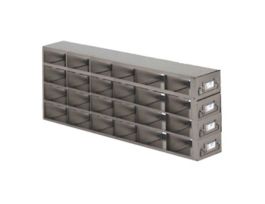 Upright Freezer Drawer Rack for Microtube Boxes with 2 7/16" Max Height, 6 x 4 Array