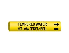 Tempered Water Pipe Marker, 0.8125" H x 0.8125" W, Fits Pipes 0.75" Dia. Thru 1.375" Dia.