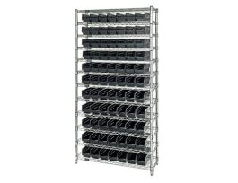 12INX36INX36IN 6 SHELF UNIT WITH 40 BINS