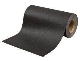 Anti-Skid Tape Roll - Grit-Coated Polyester, Solid Color, Black, 12" x 60'