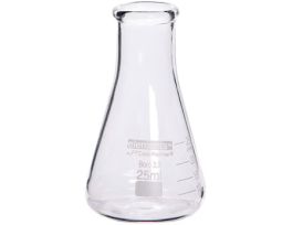 Erlenmeyer Flask, Glass, 25 mL, 24/pk