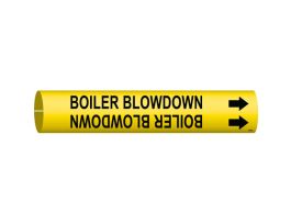 Boiler Blow Down Pipe Marker, 0.875" H x 0.875" W, Fits Pipes 1.5" Dia. Thru 2.375" Dia.