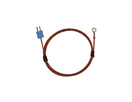 Type T Economic Bolt On Thermocouple Probe #6 Screw with Mini-Connector, 36" Fiberglass Ext. Grounded