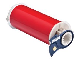 All Weather Permanent Adhesive Vinyl Label Tape for BBP85 Printer - 8" Red
