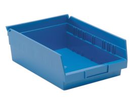 11 5/8INX 8 3/8INX4IN SHELF BIN BLUE