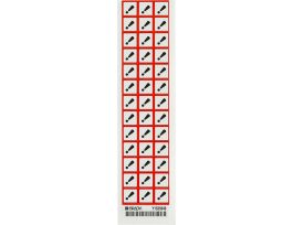 GHS Acute Toxic Picto Labels: Vinyl, Black/Red on White, 0.625" H x 0.625" W, 0.625" H x 0.625" W x 0.004" D