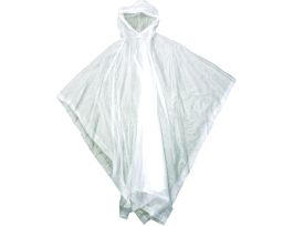 Poncho with Hood, PVC .10mm, Clear