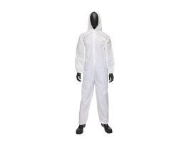 PosiWear, UB, White Coverall, Hood, Elastic Wrist and Ankle