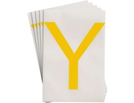 ToughStripe® Floor Marking Polyester 8 in Label Letter Y Yellow 20/PK