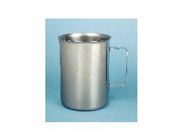 BEAKER W/LIP + HANDLE SS 2QT. CS