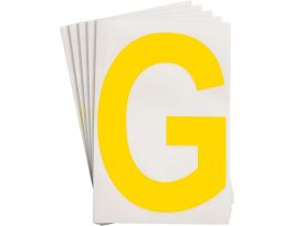 ToughStripe® Floor Marking Polyester 8 in Label Letter G Yellow 20/PK