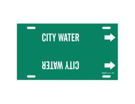 City Water Pipe Marker, 10" H x 24" W, Fits Pipes 8" Dia. Thru 9.875" Dia.