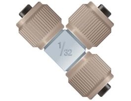 VHP MicroTee Assembly, PEEK/SS, 0.010" ID, 1/32" OD Tubing, 5/16-24 Coned; 1/EA