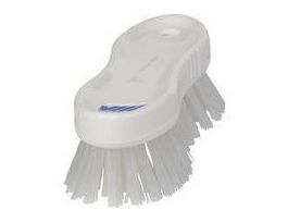 HAND BRUSH MEDIUM STIFF PP WHITE 6.40IN