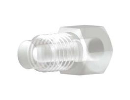 Port Plug, 5/16" Hex Head, Natural ETFE, 1/4-28 Flat-Bottom; 1/EA