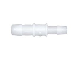 Hose Barb Fitting, Straight Reducer, Natural Kynar?, 1/4" ID x 1/8" ID; 10/PK