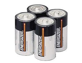 Regular Alkaline Batteries, 1.5 V, D, 4/pack