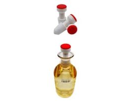 BOD Bottle Stopper, Plastic, Red Cap, 25/PK