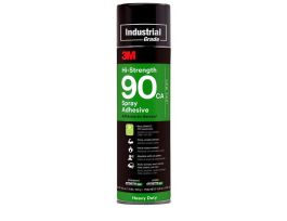 3M™ Hi-Strength Spray Adhesive 90CA, Low VOC <25%, Clear, 24 fl oz (Net Wt 19 oz), 12 Can/Case